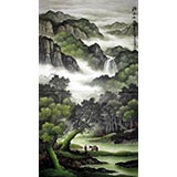 六尺精品山水畫(huà)《清氣滿林香》