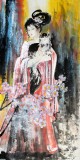 河南美協(xié)顏涵精品四尺重彩仕女畫（詢價）