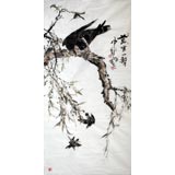 西蜀山人四尺勵志國畫《萬里一擊中》