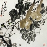 四川美協西蜀山人四尺斗方《大福祿》