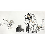 陳漫之四尺貓咪趣味圖《秋思道與誰》（詢價(jià)）