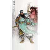 可定制 中國美協趙金鸰四尺關公圖《忠義千秋》(詢價)