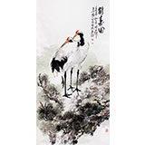 王向陽四尺松鶴延年《鶴壽圖》 中國美術家協會會員（詢價）