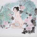 魏志平 四尺斗方《花仙子》 河北省美協會員