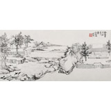 名家孔祥前小尺寸《宋人筆意之閑逸圖》（詢價(jià)）