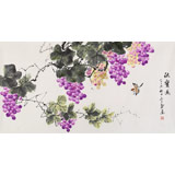 安徽美協何華賢 三尺《秋實圖》