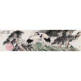 王向陽 六尺對開《松鶴同壽》中國美術家協會會員（詢價）