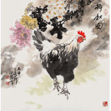 王向陽 四尺斗方《醉秋圖》中國美術家協會會員（詢價）
