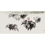 王向陽 四尺《牧牛圖》中國美術家協會會員（詢價）