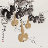 王寶欽 玄關四尺斗方《金秋》當代花鳥牡丹畫名家（詢價）