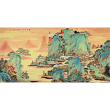 【已售】遼寧美協谷春鋼 四尺《春風拂面》