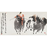 國家一級美術師王永剛 四尺《紅鬃烈馬》(詢價)
