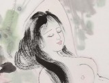 李立辰三尺《姹紫浴中出》河北著名仕女畫家（詢價）