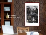 申凌翔 四尺三開《夜漁圖》 廣西山水畫名家