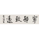 龍開勝 四尺對開《寧靜致遠》中書協理事 北京書協副主席