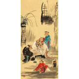 南海禪寺 妙林居士 四尺《弈趣圖》