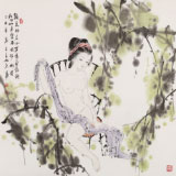 李立辰 四尺斗方《豆蔻年華》河北著名仕女畫家（詢價）