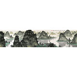 劉金河 八尺對開《漓水清韻》 中國美術(shù)家協(xié)會會員（詢價）