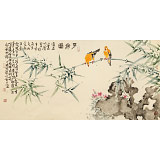 曲逸之 四尺《平安圖》  河南省著名花鳥畫家