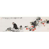 王向陽 祝壽《猴送千重喜 壽當二百年》 中國美術家協會會員（詢價）