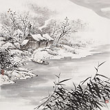 劉金河 四尺斗方《晚來天欲雪》 中美協(xié)會員（詢價）