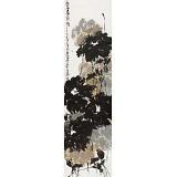 王永剛 六尺對(duì)開(kāi)手指畫(huà)《秋風(fēng)滿荷塘》 國(guó)家一級(jí)美術(shù)師（詢價(jià)）