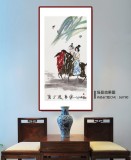 王永剛 四尺《唐女游春圖》 國家一級美術師（詢價）