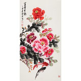 【已售】王寶欽 三尺《富貴有余》當代花鳥牡丹畫名家（詢價）