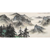 【已售】劉金河 四尺《萬重古木抱晴煙》 國家畫院山水名家