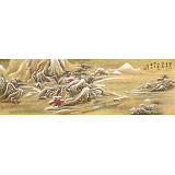 何實(shí) 1.5米《閑來向壁看楊花》吉林著名山水畫家
