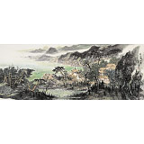 管旺林 小六尺《波上寒煙翠》 中美協會員