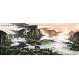 張慧仁 小八尺《山色空濛雨亦奇》 廣西山水畫家協會常務理事