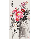 【已售】王寶欽 三尺《國(guó)色天香》當(dāng)代花鳥牡丹畫名家