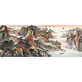 【已售】蔣元發 小六尺《秋韻圖》 廣西著名山水畫家