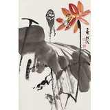 【已售】庾超然 四尺三開《清香久遠(yuǎn)》 黃鶴樓書畫院院長