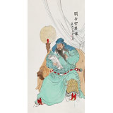 【已售】曹建濤 四尺《關帝圣君像》 獨具特色水墨人物畫家