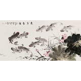 梁景欣 四尺《連年有余》 青大美院學院派畫家