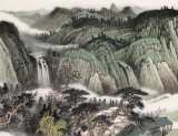 廖崧越 小六尺《疏松隔水聽潺湲》 廣西桂林美協會員