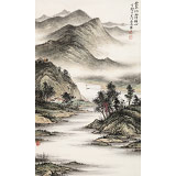 【已售】劉金河 三尺《云水怡山得靜心》中國美術(shù)家協(xié)會會員