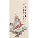 曹建濤 四尺《杖錫摩陀尊者》 獨具特色水墨人物畫家
