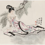 【已售】李鳳英 四尺斗方《行云有影月含羞》 北京美協(xié)會員（詢價）