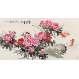 梁景欣 六尺《富貴有余》 青大美院學院派畫家