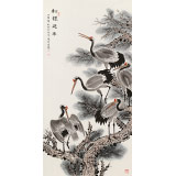 【已售】朱祖義 四尺《松鶴延年》 中國老子書畫院副院長
