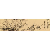 【已售】吳顯剛 四尺對開《竹蘭君子》 貴州七星關(guān)美協(xié)主席