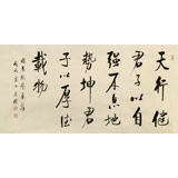 夏廣田 四尺《天行健 君子以自強不息》著名啟功體書法家