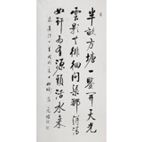 夏廣田 四尺書法《半畝方塘一鑒開》著名啟功體書法家（詢價）