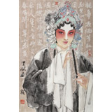 梁健 《戲韻丹青》 當(dāng)代百杰畫家 中美協(xié)會員 代表作花旦題材
