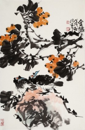 【已售】柳常學 四尺三開《金秋》 中國美協會員