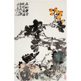 【已售】柳常學(xué) 四尺三開《滿樹黃金掛枝頭》 中國(guó)美協(xié)會(huì)員