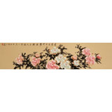 【已售】皇甫小喜 四尺對(duì)開《獨(dú)占人間第一香》 河南著名花鳥畫家